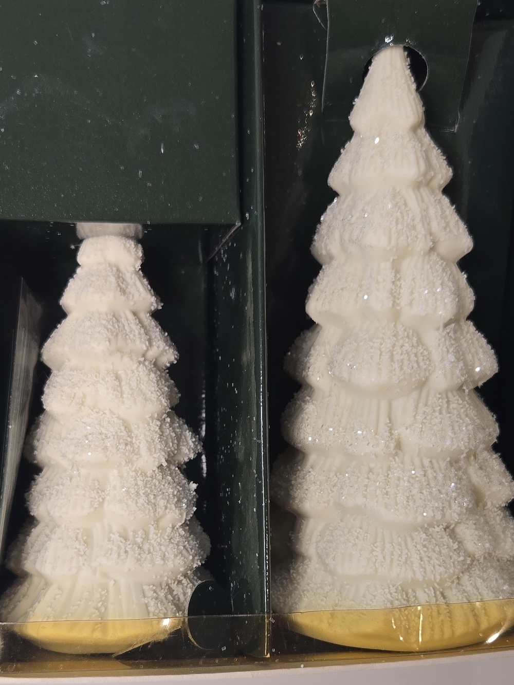 Department 56 Snowbabies Christmas  "Frosty Forest" Glitter Trees Set Of 2